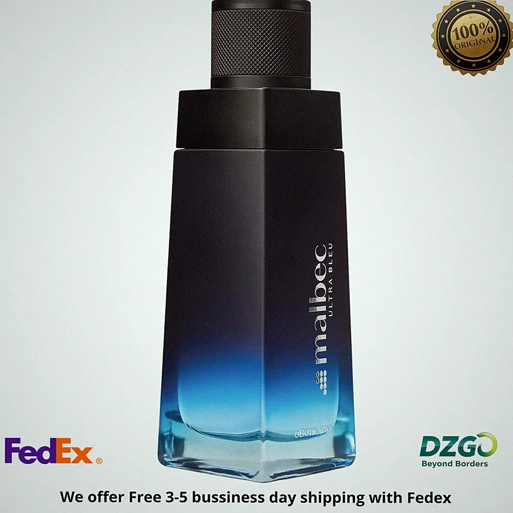 Malbec Ultra Bleu 100ml 3.4oz - Men's Luxury Woody Fougère Intense Freshness EDC